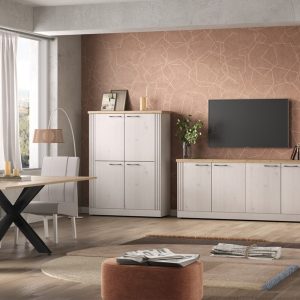 Stół do jadalni dąb Cadiz / czarny mat 180 x 90 cm Avina