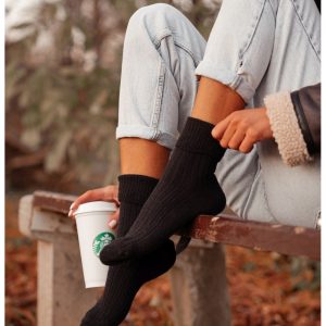 Skarpetki damskie wełna Merino - czarne