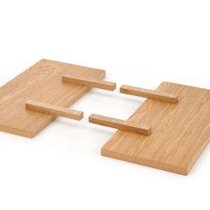 Stół rozkładany jasny dąb / czarny mat 160 - 250 x 90 cm Xavier