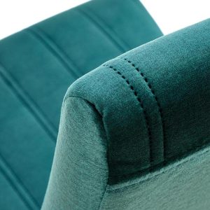 Krzesło do jadalni tapicerowane zielone / czarne Diego 2