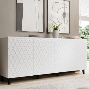 Komoda z drzwiami biała mat 200 cm Lukka