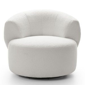 Fotel obrotowy Natalie 95 cm, zaokrąglony, boucle