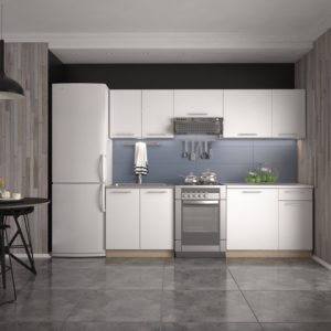 Zestaw mebli kuchennych dąb sonoma / biały 240 cm Daria