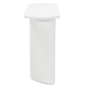 Biurko/konsola Pauline 140 cm, białe, lamele