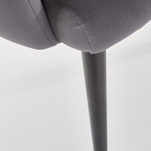 Krzesło do jadalni tapicerowane szare K410