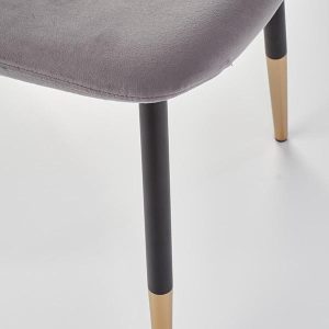 Krzesło do jadalni tapicerowane szare K379