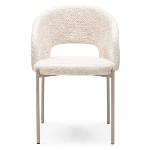 Krzesło z dziurą w oparciu Jazz, jasnobeżowe