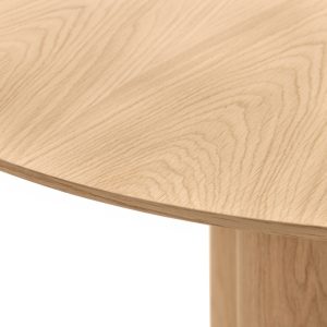 Stół do jadalni Avas okrągły, fornir dąb naturalny