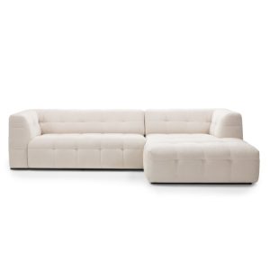 Narożnik do salonu Belice jasnobeżowy, prawostronny