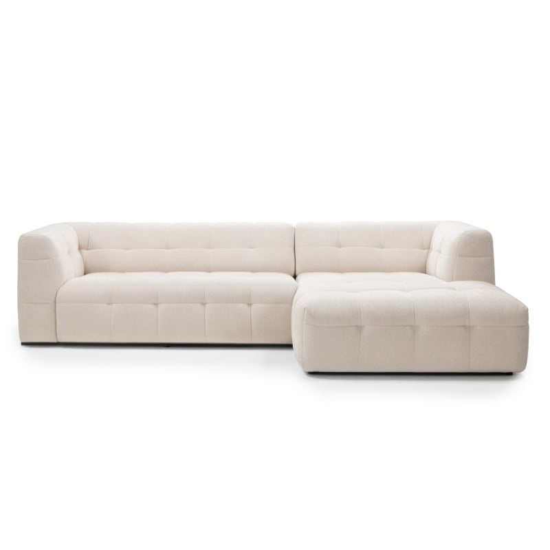 Narożnik do salonu Belice jasnobeżowy, prawostronny