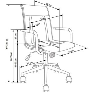 Fotel biurowy ekoskóra biały Porto 2