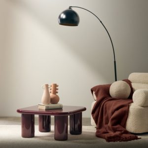 Stolik kawowy Cherry 70 cm, burgund/wiśnia, glossy