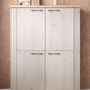 Komoda wysoka z drzwiami dąb Meringa/dąb Cadiz mat 118 cm Avina