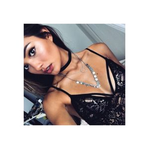 Koronkowy top bieliźniany - WANESSA - czarny