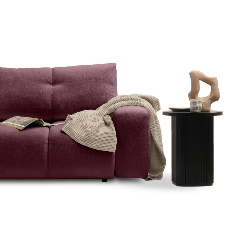 Sofa z funkcją spania i pojemnikiem Soho, burgundowa