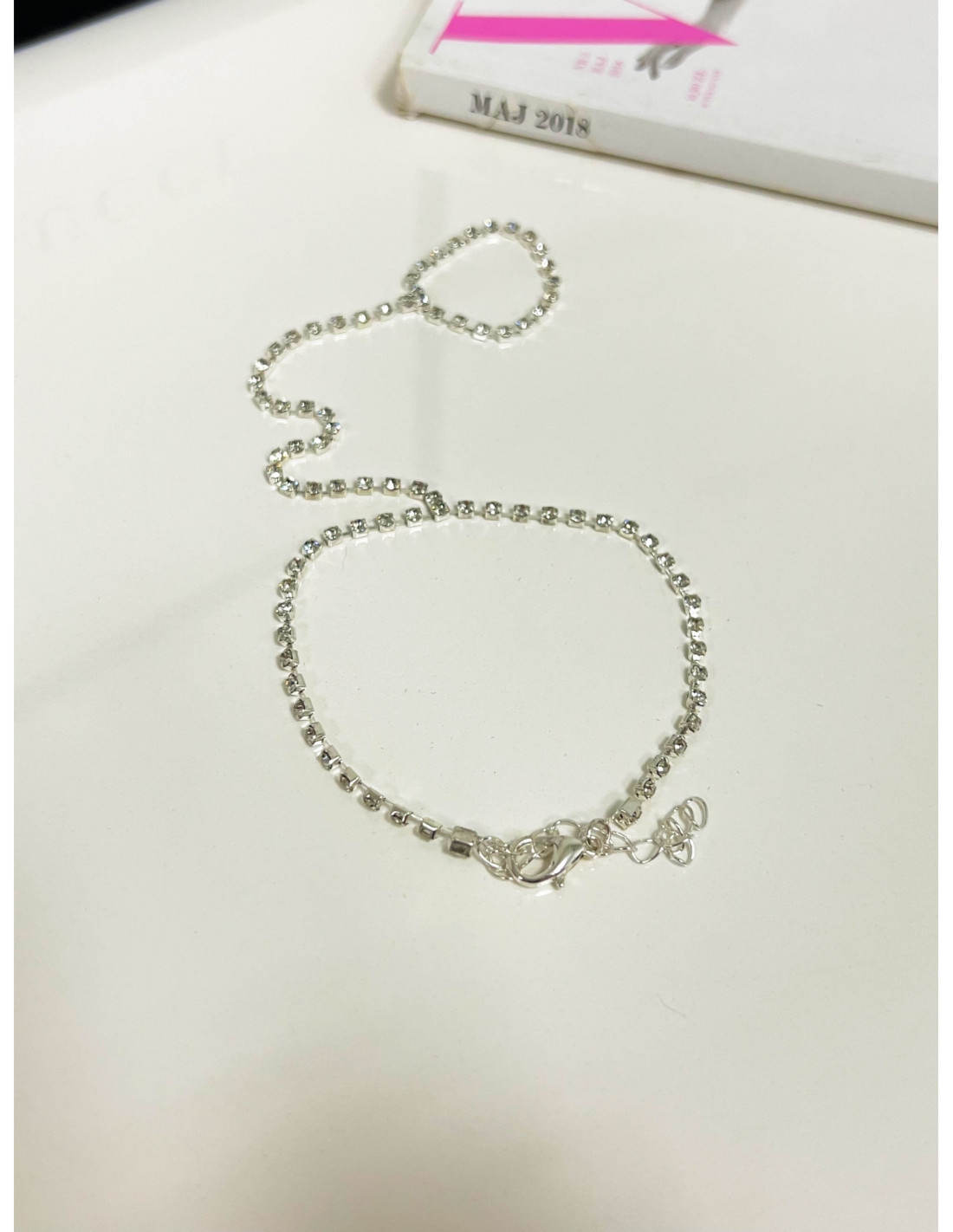 Bransoletka z pierścionkiem- srebrna