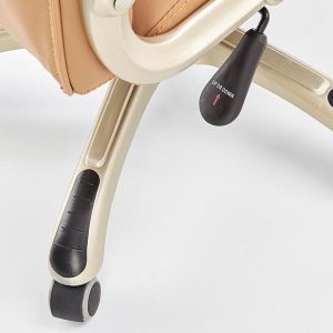 Fotel gabinetowy ekoskóra beżowy Desmond