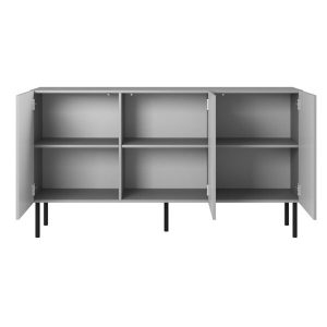 Komoda z drzwiami szara mat 150 cm Asensio