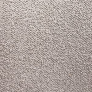 Krzesło tapicerowane Falone szarobeżowe, boucle, obłe kształty