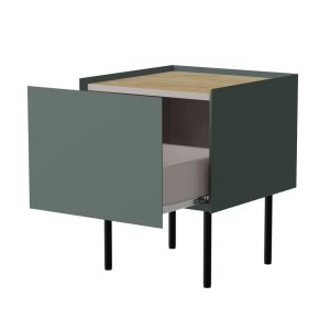 Komplet szafek nocnych oliwkowy / dąb mat 40 cm Olmo