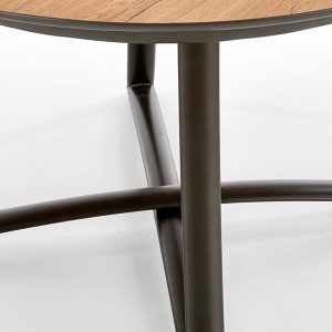 Stół rozkładany dąb złoty / czarny mat 118 - 148 x 118 cm Moretti