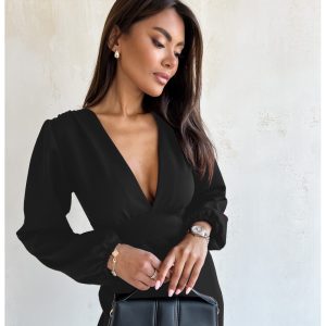 Sukienka midi z rozporkiem JEMMA - czarna