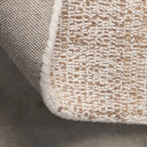 Dywan prostokątny Tulla, tuftowany, wełniany, kremowy/beżowy