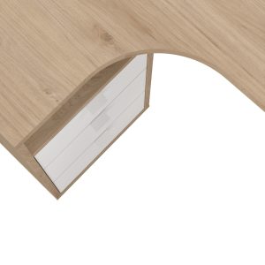 Biurko z szufladami jackson hickory / białe mat 150 cm Sign