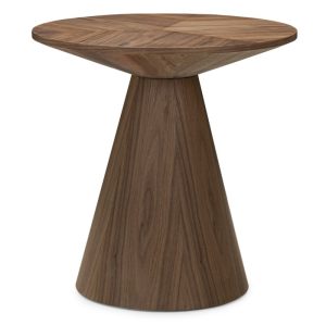 Okrągły stolik boczny Ange 60 cm, orzech