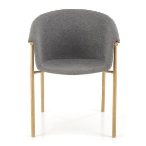 Krzesło do jadalni tapicerowane szare K489