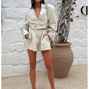 Wiskozowy komplet ze spodenkami HAILEY - wzór 1