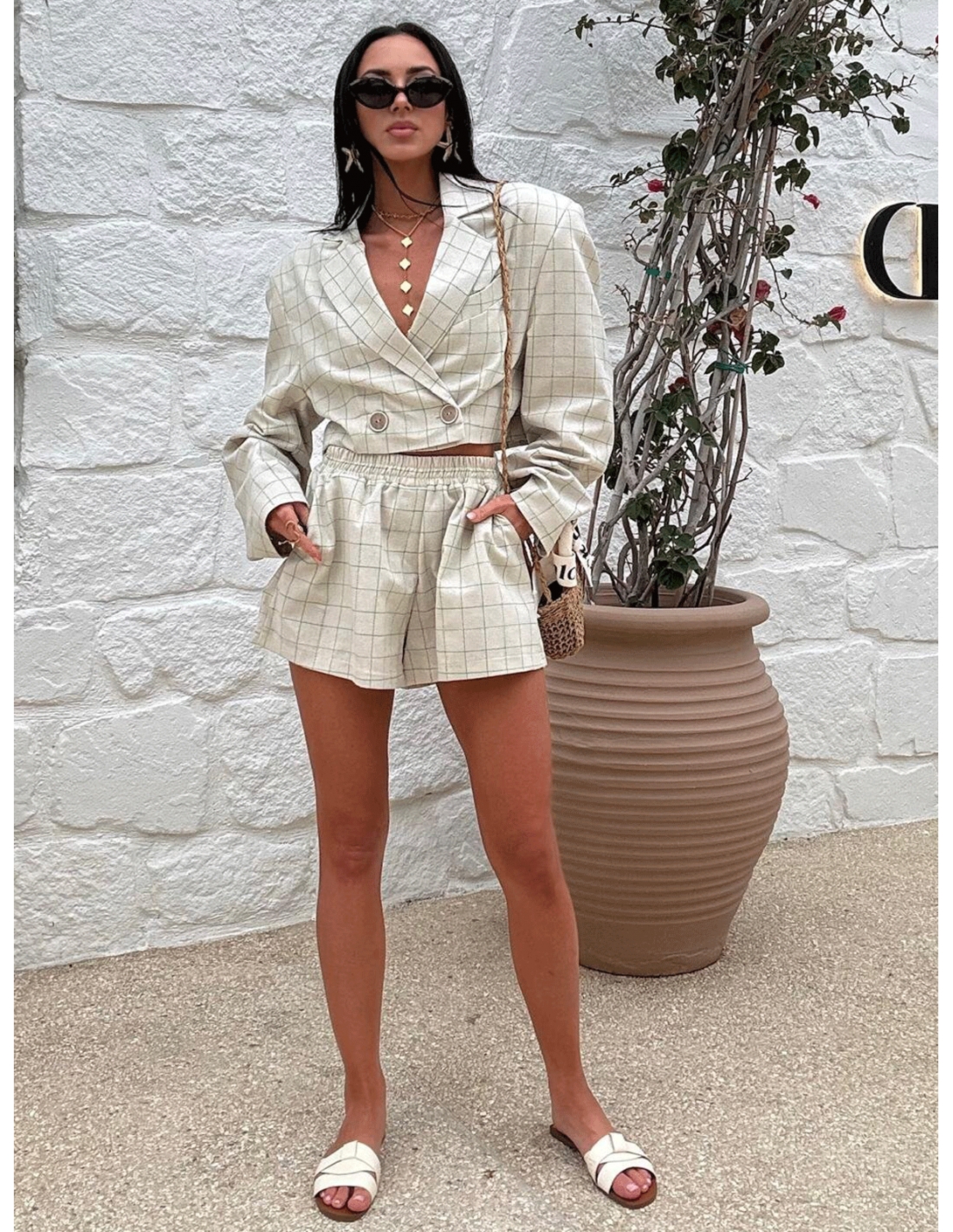 Wiskozowy komplet ze spodenkami HAILEY - wzór 1