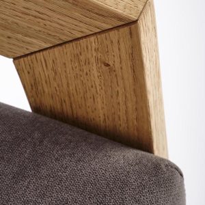 Fotel wypoczynkowy tapicerowany szary / naturalny Freedom