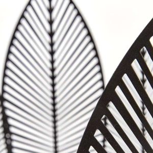 Zestaw 2 stolików kawowych okrągłych naturalny / czarny mat 40 cm, 33 cm Folla