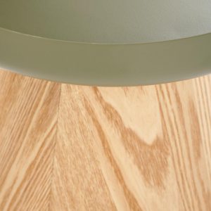 Stolik kawowy okrągły zielony / naturalny mat 40 cm Gina