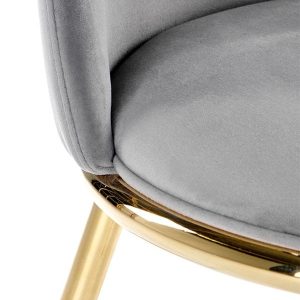 Krzesło do jadalni tapicerowane szare K460