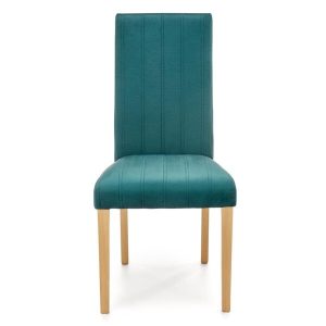 Krzesło do jadalni tapicerowane zielone / dąb miodowy Diego 3