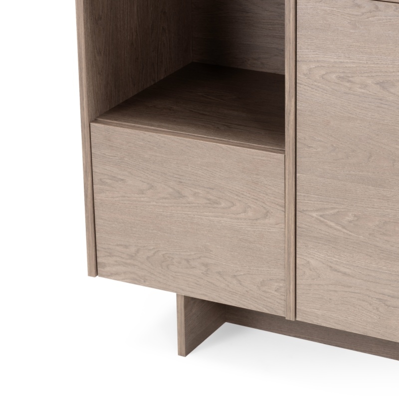 Komoda czterodrzwiowa Kanso, dąb perłowy