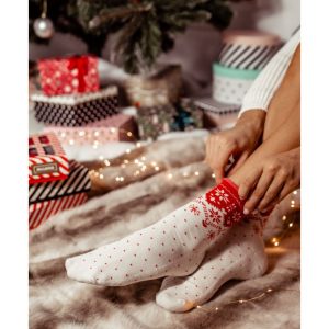 Skarpetki świąteczne półfrotte - wzór 1