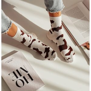 Modne skarpetki damskie łatki - wzór 1