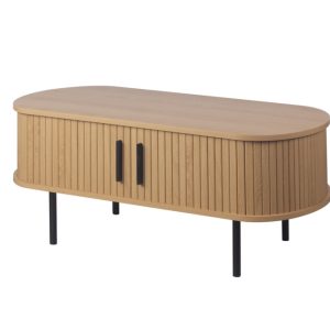 Stolik kawowy dąb / czarny mat 90 x 50 cm Kasja