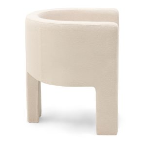 Fotel tapicerowany Milu jasnobeżowy, boucle