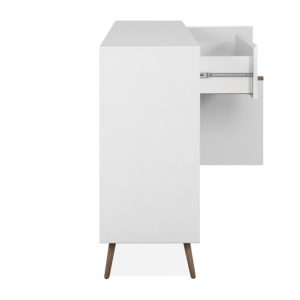 Komoda z szufladami i drzwiami biała / dąb artisan mat 175 cm Arona