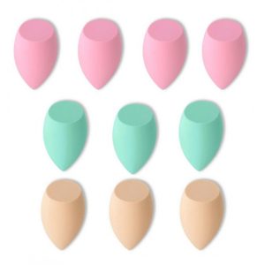 Zestaw 10 gąbeczek do makijażu PASTEL MINT - wzór 1