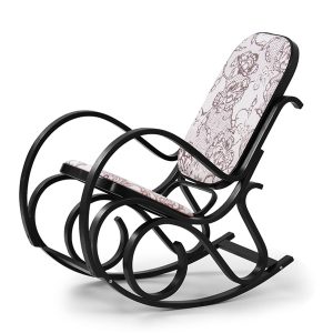 Fotel bujany na płozie wenge / wielokolorowy Max 2