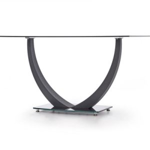 Stół szklany czarny połysk 140 x 80 cm Anton