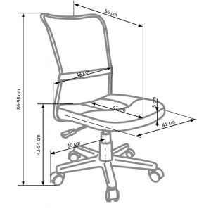 Fotel obrotowy młodzieżowy siatka różowy Dingo