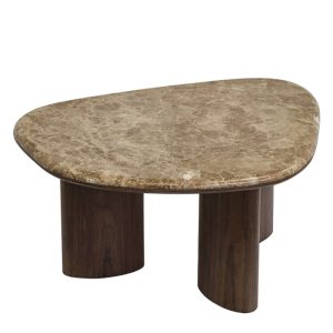 Stolik kawowy Essence 75 cm, ciemny orzech/marmur