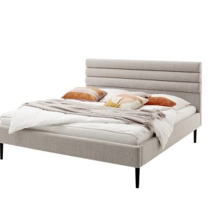 Łóżko tapicerowane beżowe 180x200 cm Nubo