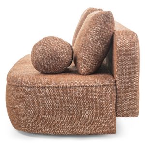 Sofa z funkcją spania i pojemnikiem Bella, cynamonowa